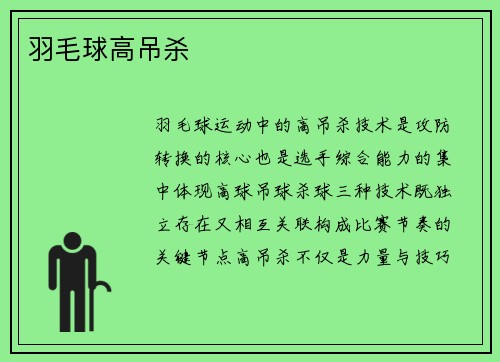 羽毛球高吊杀